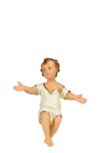 statuina artigianale presepe in gesso gesù bambino