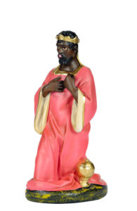 re magio statuina presepe in gesso realizzata e dipinta a mano