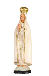 madonna di Fatima statu ain gesso dipinta a mano di produzione arte barsanti presepi