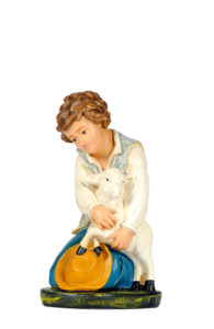 figurina in gesso dipinto a mano per presepi arte barsanti lucca