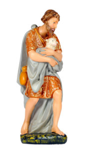 pastore in gesso dipinto a mano per presepi arte barsanti toscana