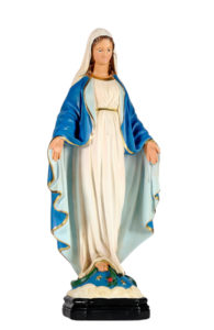 statu in gesso di madonna immacolata di produzione arte barsanti presepi