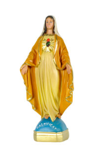statua madonna in gesso dipinto a mano di produzione arte barsanti presepi toscana