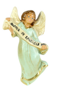 perosnaggio presepe artigianale in gesso figura di angelo