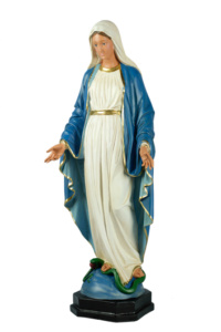statua in resina della figura della madonna immacolata cm60 di arte barsanti presepi