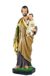 statua sacra di san giuseppe in resina di produzione arte barsanti presepe lucca